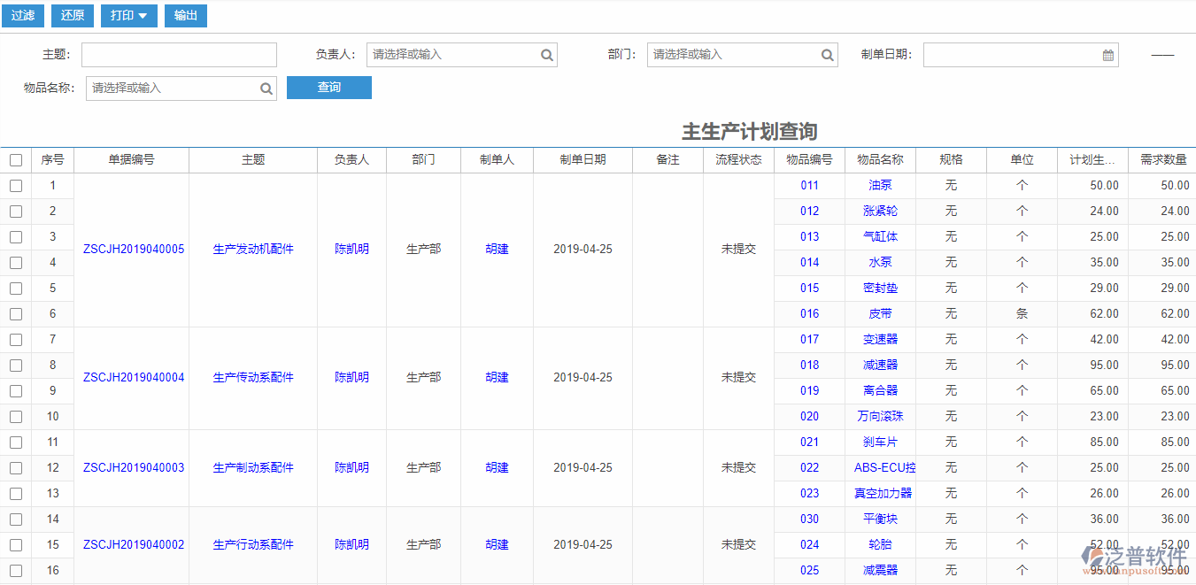 主生產(chǎn)計(jì)劃查詢標(biāo)準(zhǔn)工序
