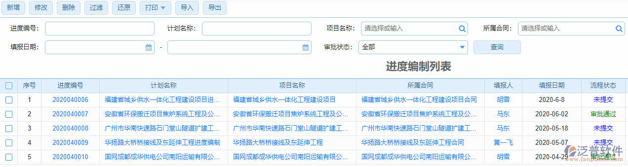 進(jìn)度編制列表.png