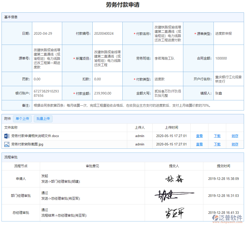 勞務付款