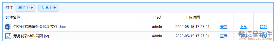 勞務付款附件