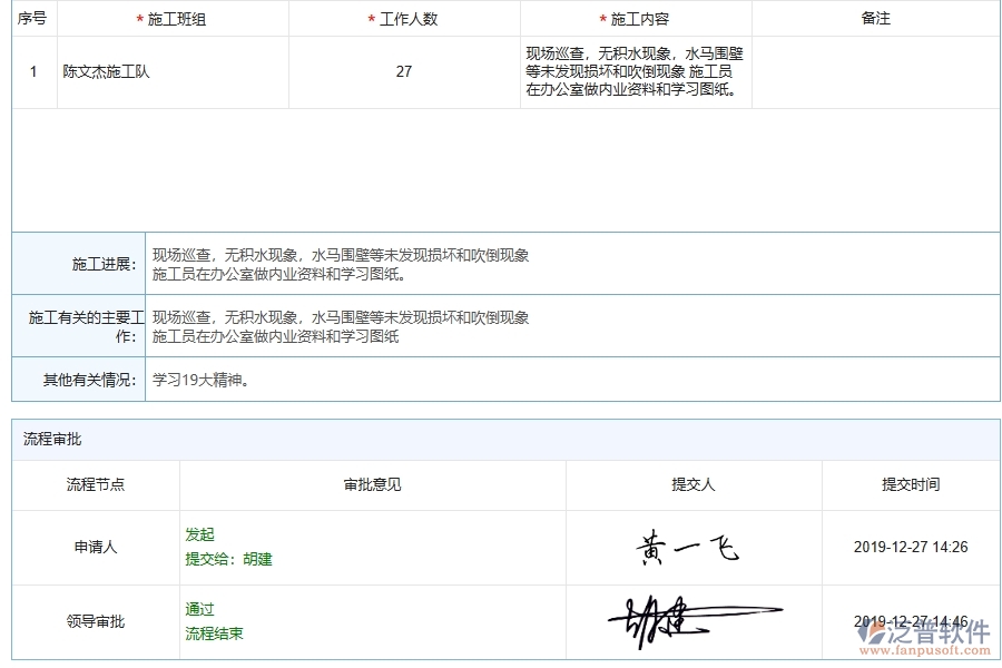 系統(tǒng)在施工日志查詢中的管控點及作用