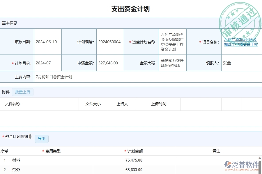 三、泛普軟件-幕墻工程企業(yè)管理系統(tǒng)有效提升企業(yè)支出資金計劃管理的措施