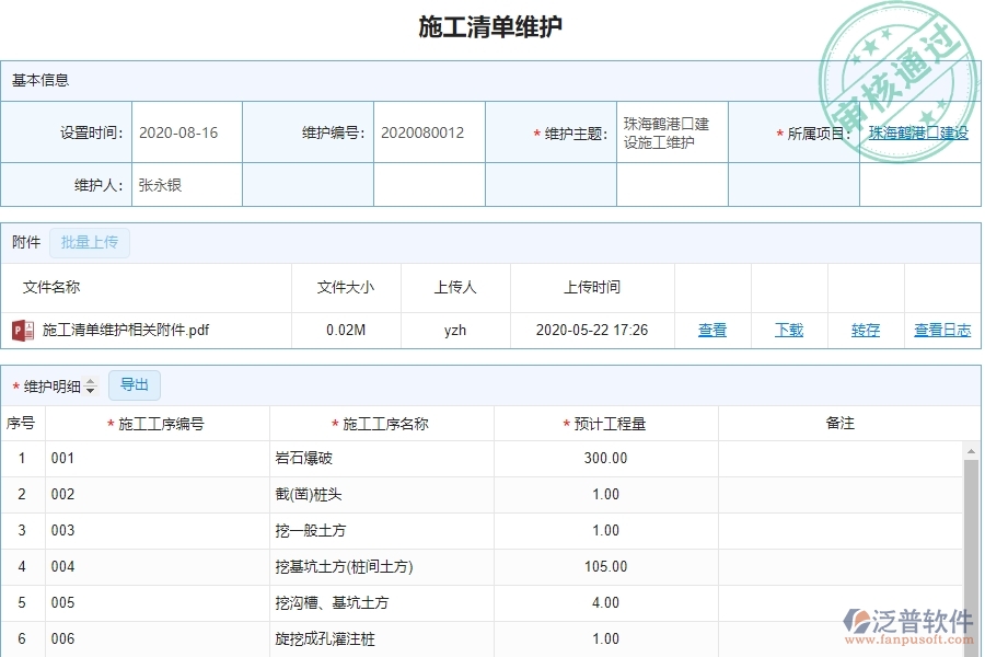 泛普軟件-機電工程項目管理系統(tǒng)中施工清單維護管理帶給企業(yè)的價值