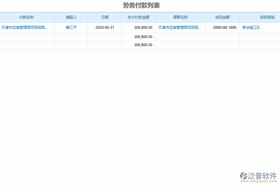 泛普軟件-弱電工程管理系統(tǒng)中勞務(wù)工工資支付管理的注意事項