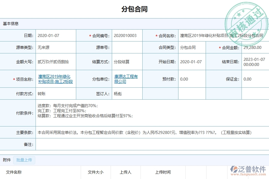 泛普軟件-市政工程管理系統(tǒng)中進(jìn)度款申報(bào)(分包)的應(yīng)用場(chǎng)景