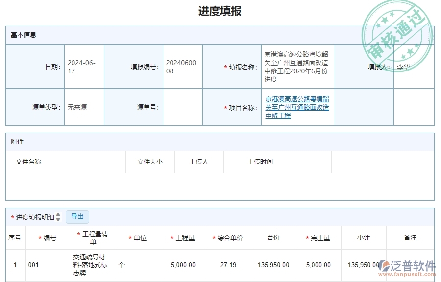 三、泛普軟件-公路工程企業(yè)管理系統(tǒng)中進(jìn)度填報(bào)的主要功能