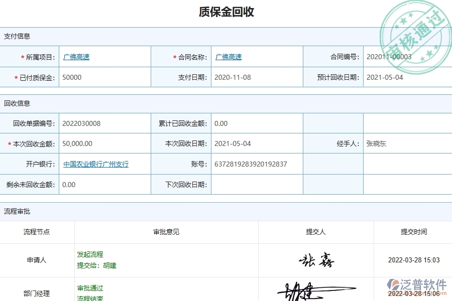 　二、泛普軟件-弱電工程系統(tǒng)對(duì)企業(yè)質(zhì)保金管理的作用