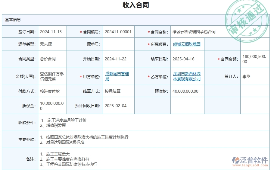 三、泛普軟件-幕墻工程企業(yè)管理系統(tǒng)中項(xiàng)目運(yùn)營(yíng)成本表的核心功能