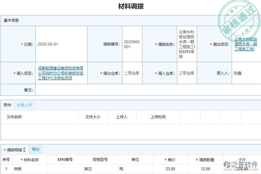 三、泛普軟件-機電工程企業(yè)材料調(diào)撥列表的技術(shù)優(yōu)勢