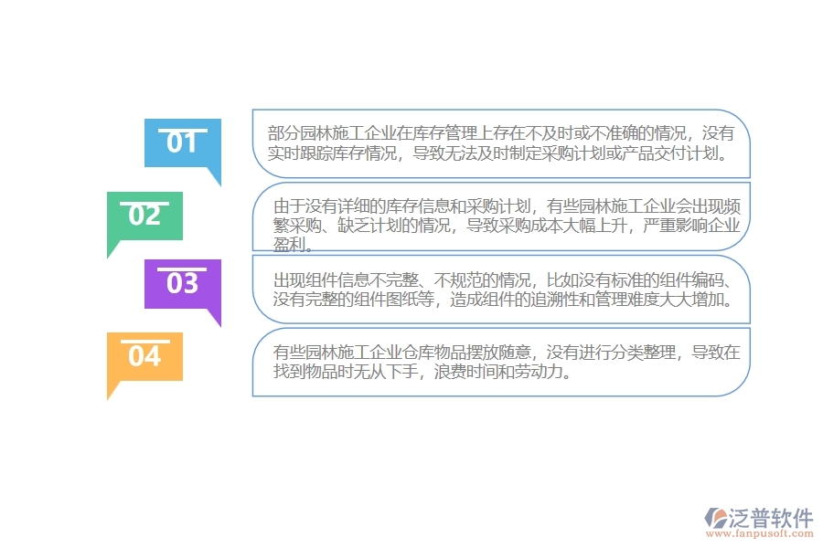 園林施工企業(yè)倉庫材料組件管理中普遍存在的問題