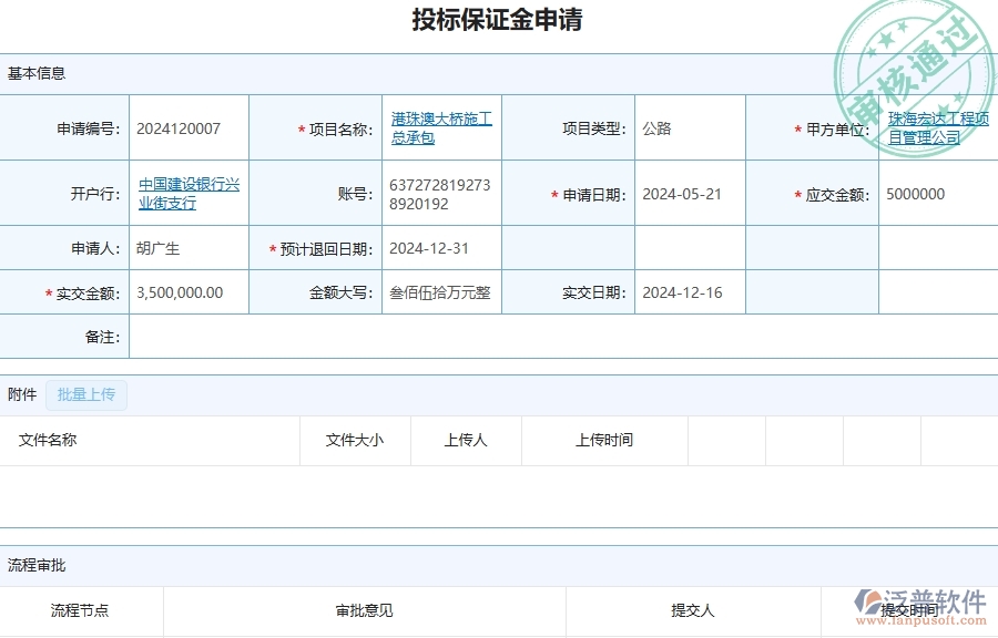 三、泛普軟件-公路工程企業(yè)在投標(biāo)保證金申請列表中需要注意哪些問題