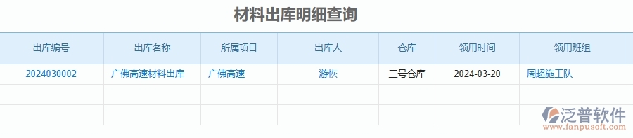 四、泛普軟件-公路工程企業(yè)材料進(jìn)出庫(kù)匯總表的重要性