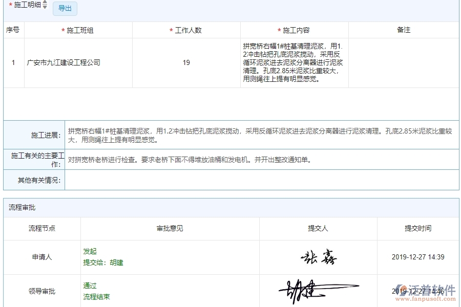 三、泛普軟件-公路工程企業(yè)管理系統(tǒng)中施工日志查詢管理的核心功能