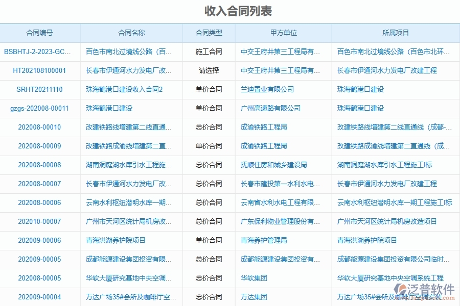 幕墻工程企業(yè)收入合同軟件的框架設(shè)計思路