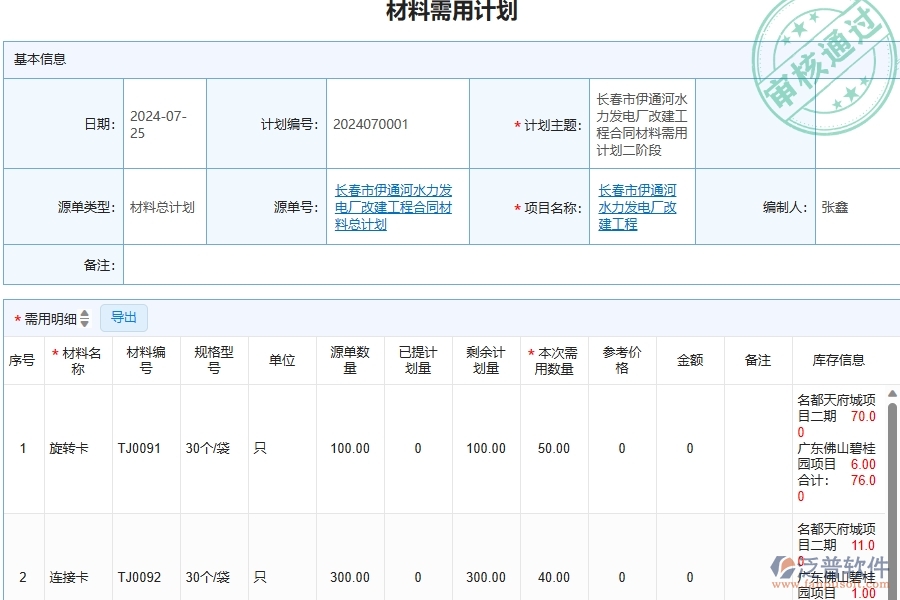 三、泛普軟件-幕墻工程企業(yè)管理系統(tǒng)中材料需用計(jì)劃的的框架設(shè)計(jì)思路