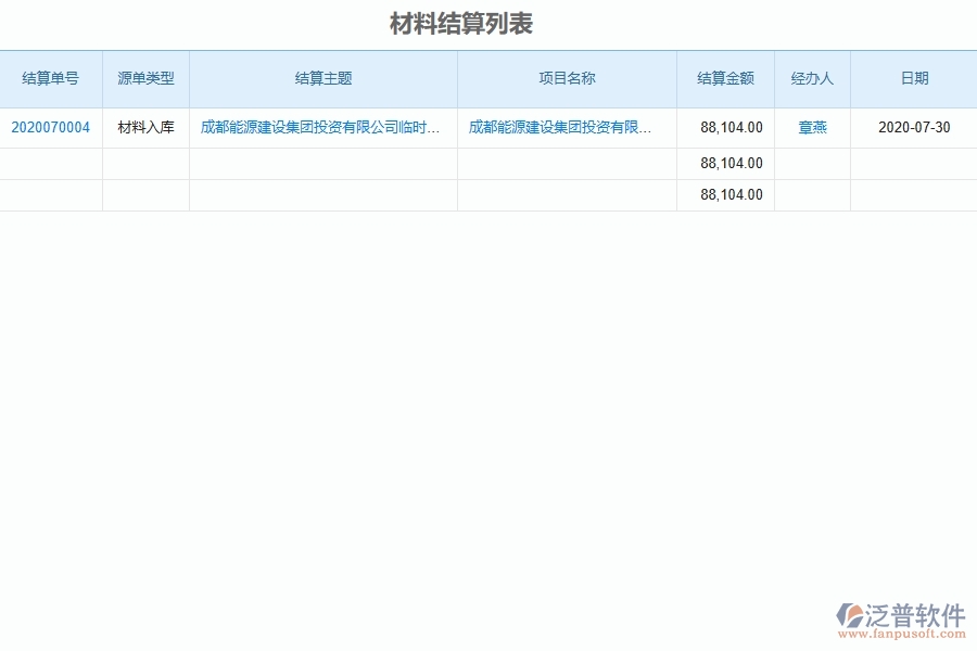 二、泛普軟件-機(jī)電工程企業(yè)管理系統(tǒng)如何有效提升材料結(jié)算的管理
