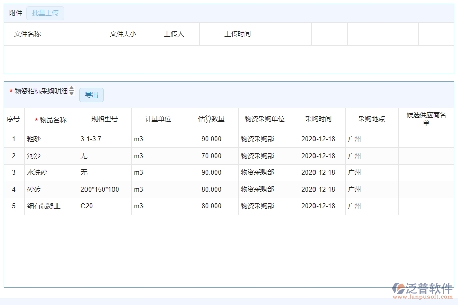 二、泛普軟件-公路工程系統(tǒng)如何解決企業(yè)大型物資招標(biāo)采購(gòu)計(jì)劃列表管理遇到的難點(diǎn)