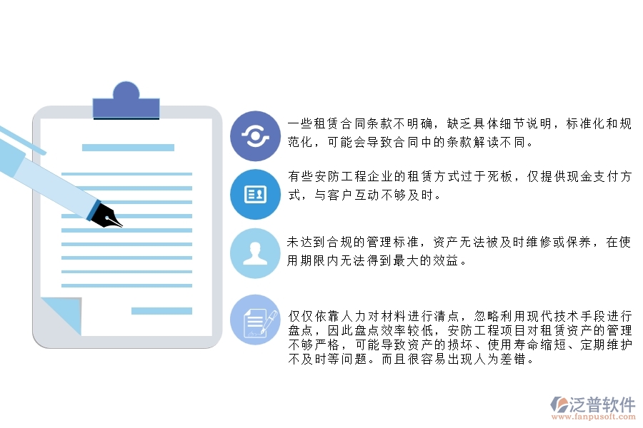 一、在安防工程企業(yè)管理中租賃合同方面存在的問題