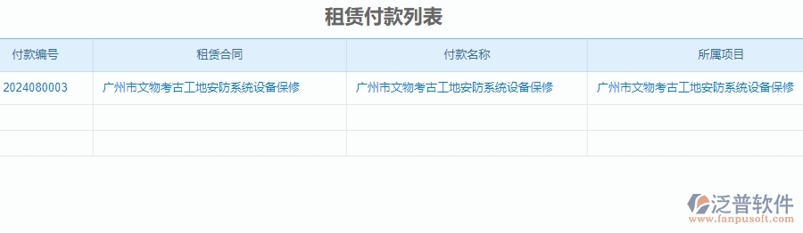 四、泛普軟件-安防工程管理系統(tǒng)中付款管理的注意事項