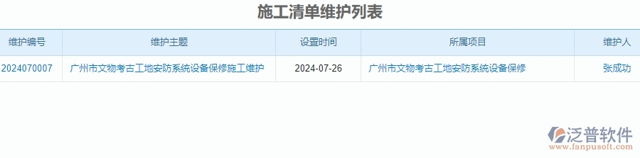 二、安防工程企業(yè)使用泛普軟件-施工清單維護列表管理系統(tǒng)的好處