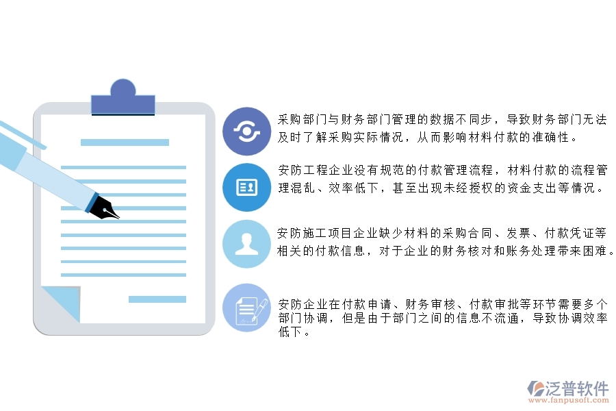 一、 安防工程公司在材料付款管理遇到的問題