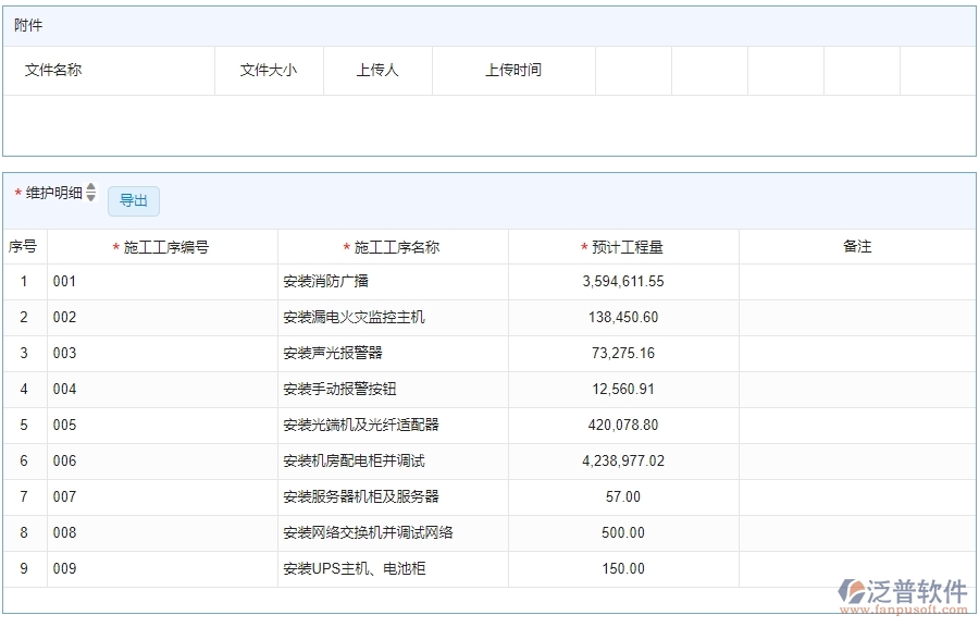 三、 泛普軟件-安防工程施工清單維護管理系統(tǒng)中需要注意的問題