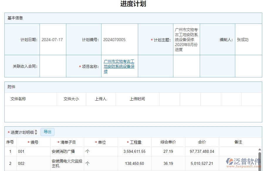 三、泛普軟件-安防工程進度計劃查詢管理系統(tǒng)為企業(yè)帶來的價值