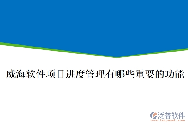 威海軟件項目進(jìn)度管理有哪些重要的功能