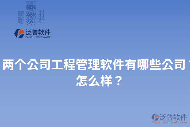 兩個公司工程管理軟件有哪些公司？怎么樣？