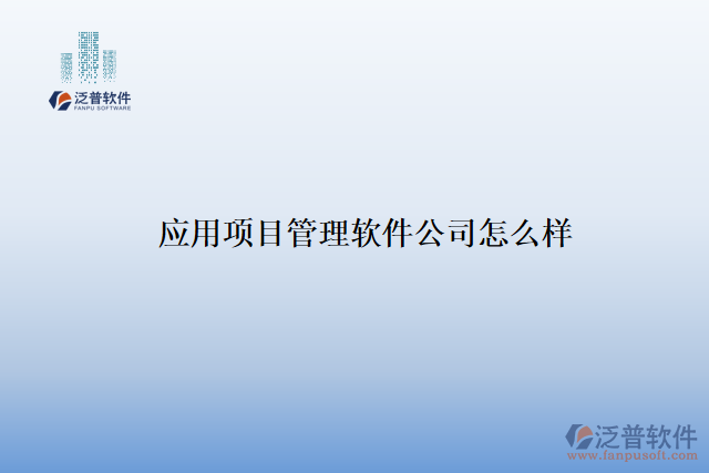 應用項目管理軟件公司怎么樣