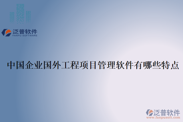中國企業(yè)國外工程項目管理軟件有哪些特點