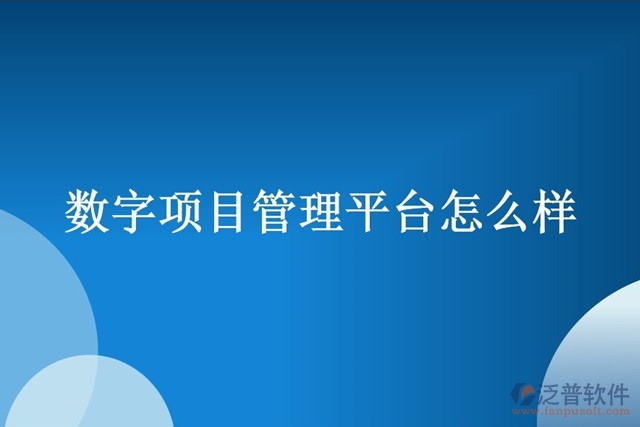 數(shù)字項(xiàng)目管理平臺怎么樣