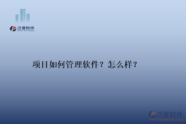 項目如何管理軟件？怎么樣？