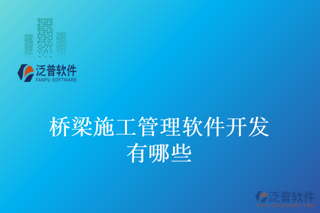 橋梁施工管理軟件開(kāi)發(fā)有哪些