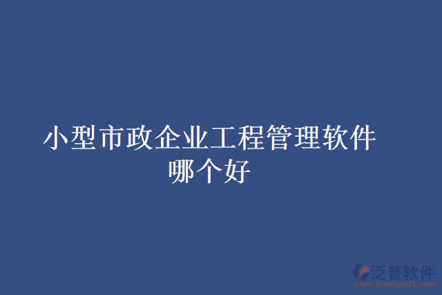 小型市政企業(yè)工程管理軟件哪個好