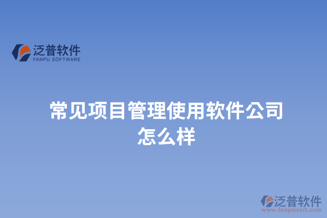 常見項目管理使用軟件公司怎么樣