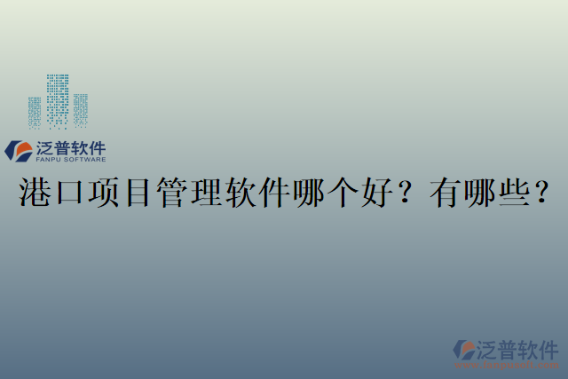 港口項目管理軟件哪個好？有哪些？