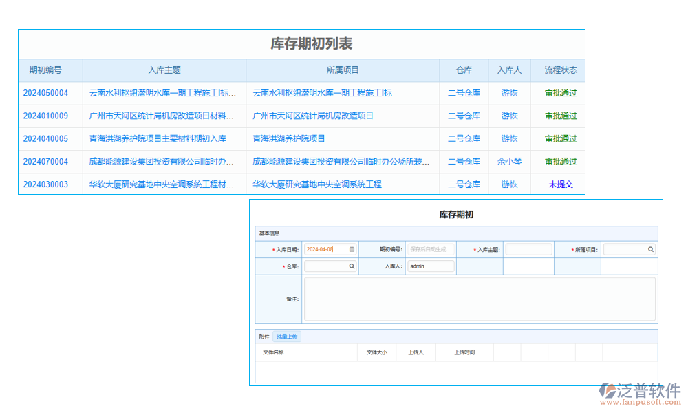 工程項目進(jìn)銷存軟件